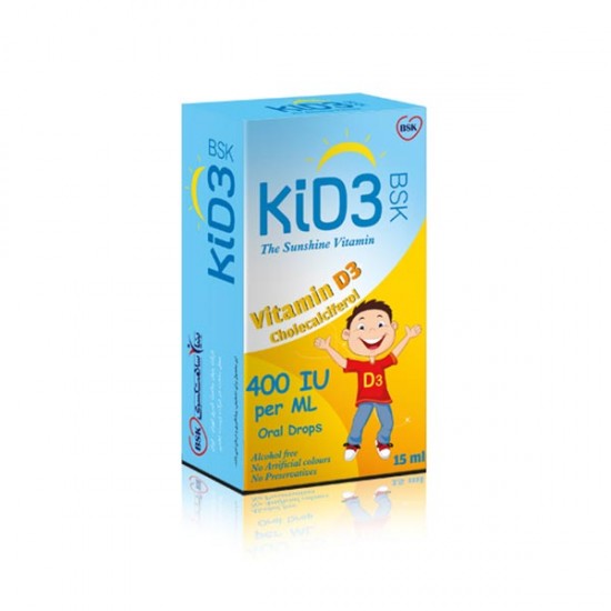 قطره ویتامین D3 کید 3 بی اس کی | جلوگیری از نرمی استخوان در کودکان