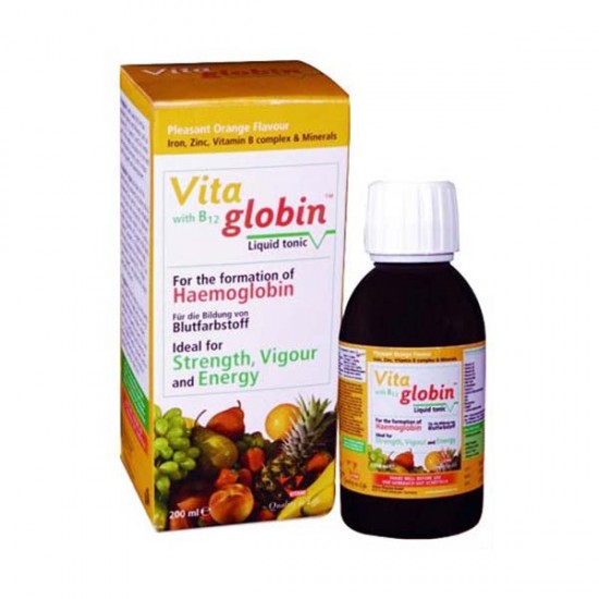 شربت ویتا گلوبین ویتان | 200 میلی لیتر | انرژی بخش، خونساز، افزایش رشد و کمک به هضم غذا