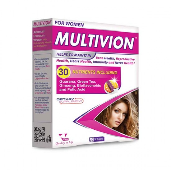کپسول مولتی ویون بانوان ویتان | 30 عدد | حاوی انواع ویتامین و مواد معدنی برای خانم ها