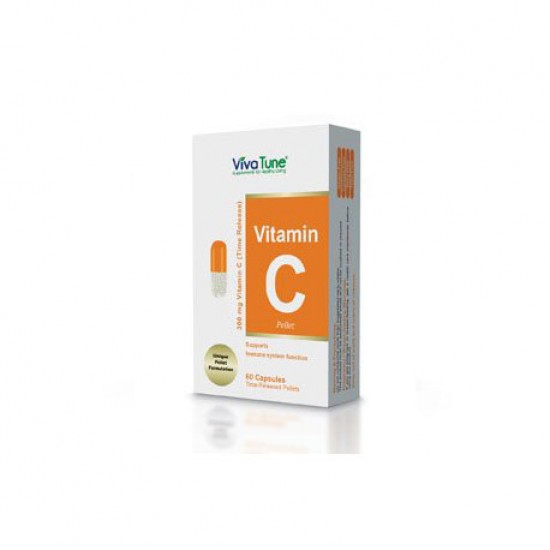 کپسول ویتامین C ویوا تون | 60 عدد | تقویت سیستم ایمنی و حفظ سلامت پوست