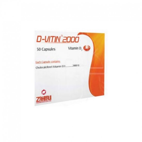 کپسول ویتامین D3 2000 داروسازی زهراوی | 50 عدد | تقویت استخوان و جلوگیری از پوکی استخوان