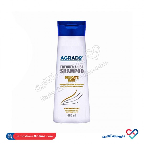 شامپو تقویتی موهای شکننده مدل Delicate آگرادو | 400 میلی | مناسب موهای خشک و شکننده
