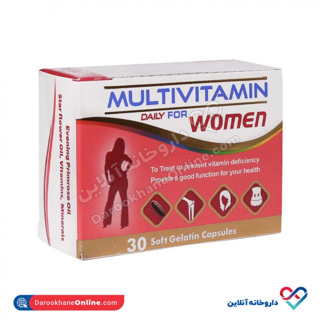 عکس کپسول مولتی ویتامین برای زنان داروسازی دانا 30 عددی