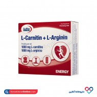 ویال ال کارنیتین + ال آرژنین 1000 یوروویتال 6 عددی