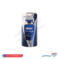 خود تراش مردانه 5 تیغه سیلور مدل Blaze 5 خود تراش مردانه 5 تیغه سیلور مدل Blaze 5