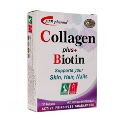 قرص کلاژن پلاس بیوتین اس تی پی فارما 30 عددی قرص کلاژن پلاس بیوتین اس تی پی فارما 30 عددی