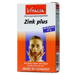 کپسول زینک پلاس 10 میلی گرم ویتالیا 60عدد