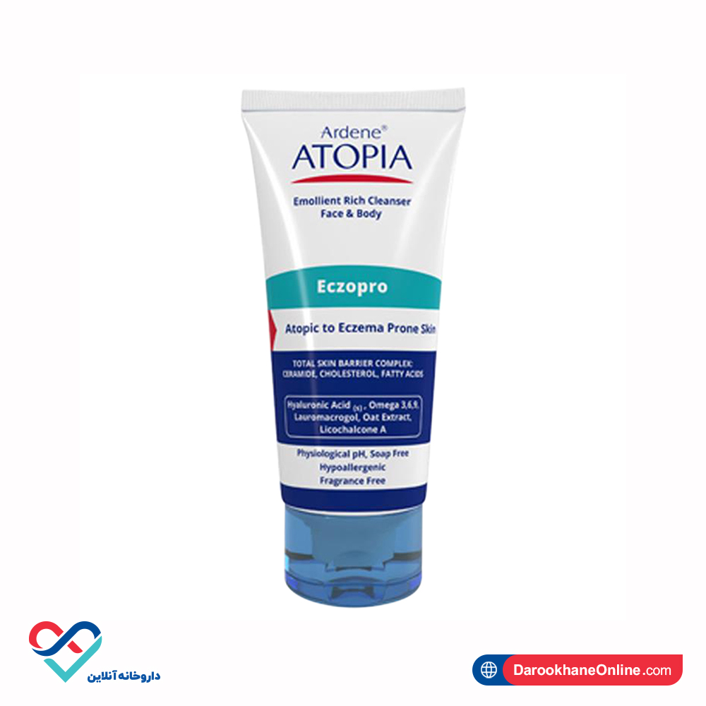 تصویر شوینده بسیار ملایم ECZOPRO حاوی 50% روغن نرم کننده آردن 200 میل