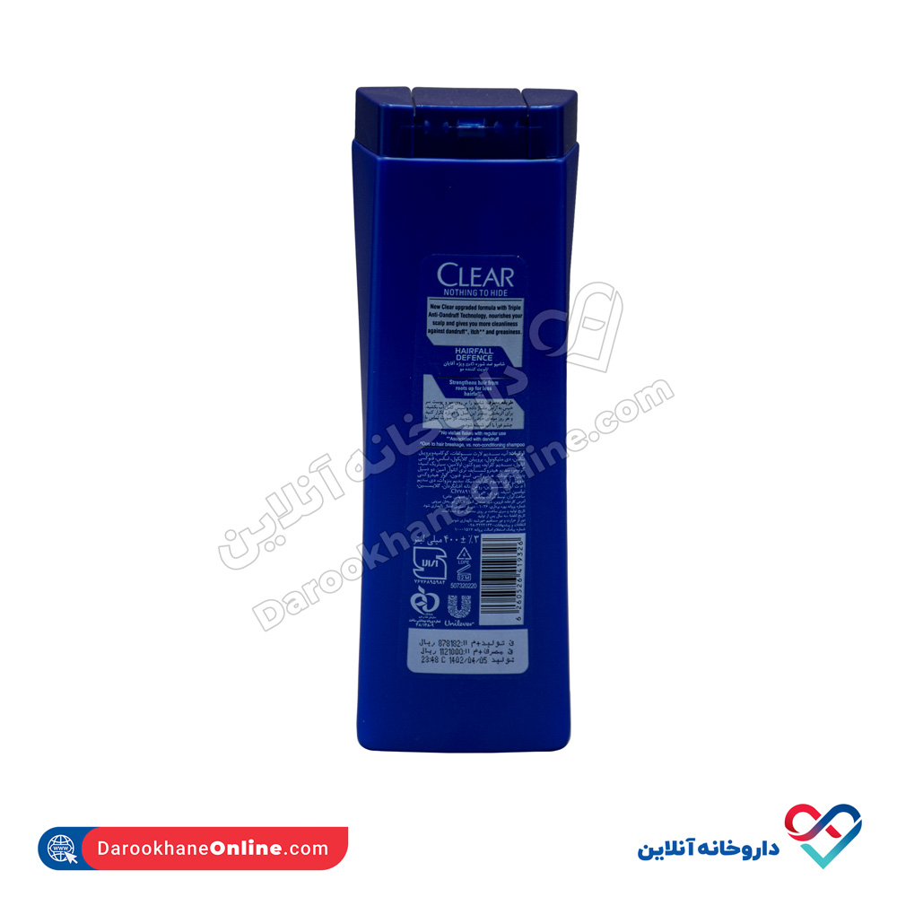 تصویر شامپو ضد شوره کلییر ویژه آقایان تقویت کننده مو 400 میل