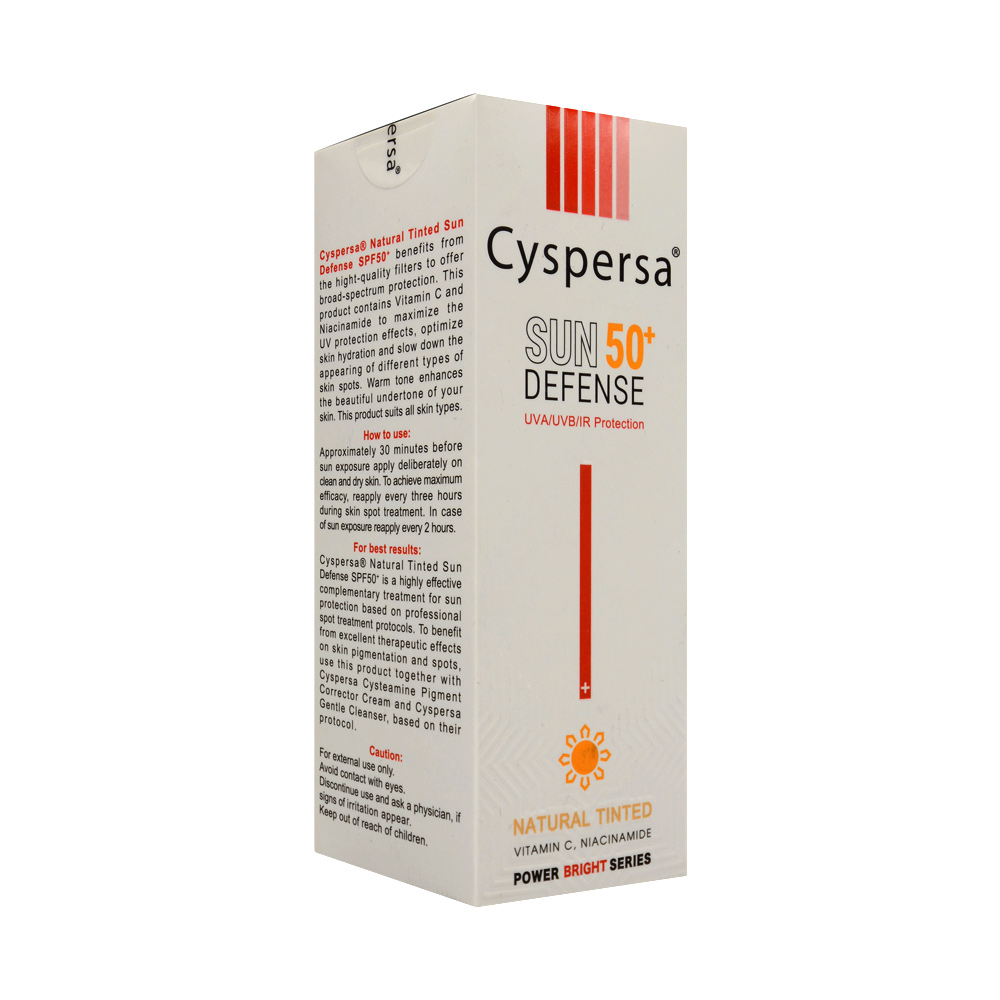 تصویر کرم ضد آفتاب رنگی طبیعی روشن کننده  +spf 50 سیسپرسا ۵۰ میل 