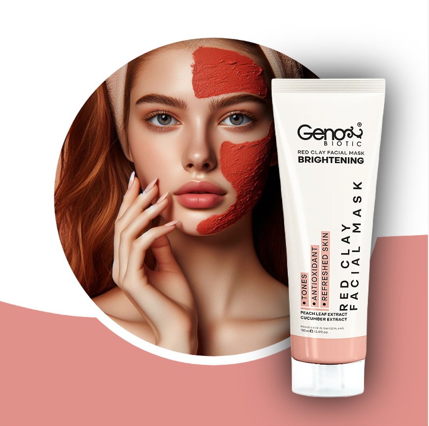 ماسک خاک رس قرمز ژنوبایوتیک 100 میل
