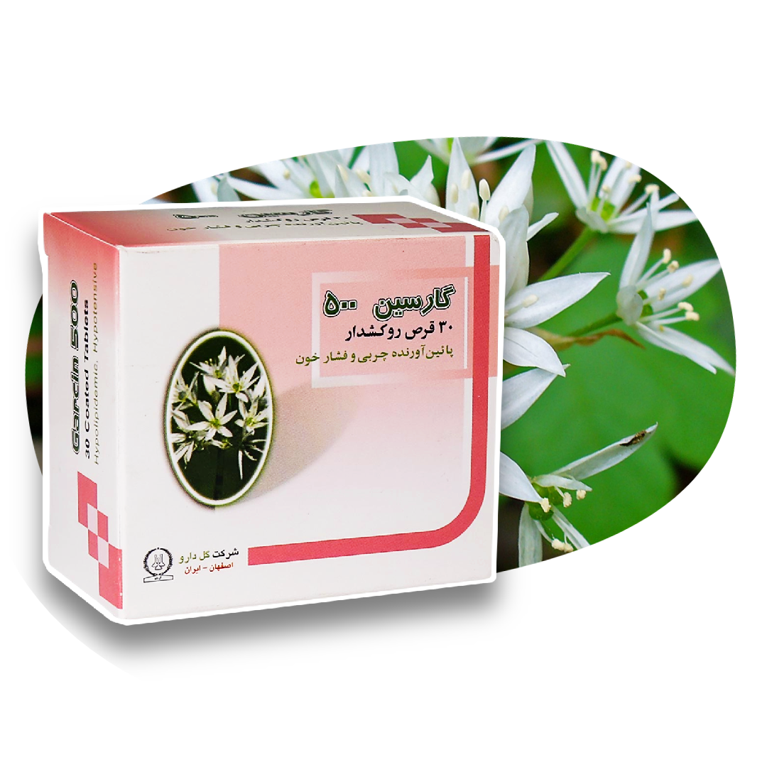 قرص روکشدار گیاهی گارسین 500 میل گل دارو 30 عددی