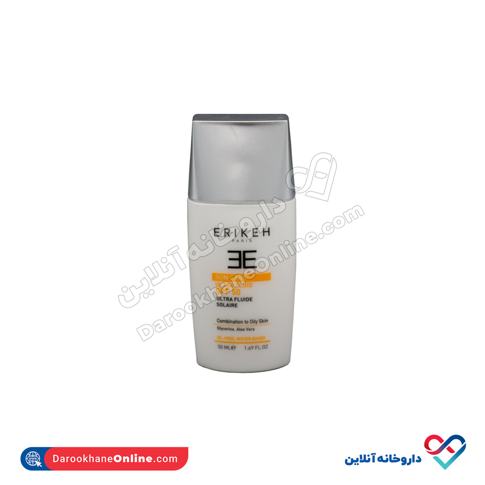تصویر فلوئید ضد آفتاب و ضد جوش SPF50 اریکه 50 میل