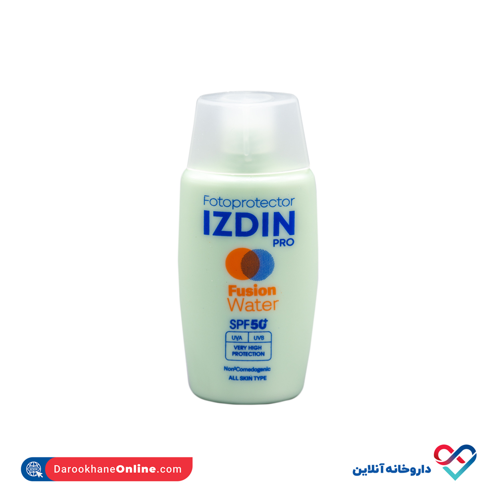 تصویر ضدآفتاب فیوژن واتر +spf 50 ایزدین 50 میل 