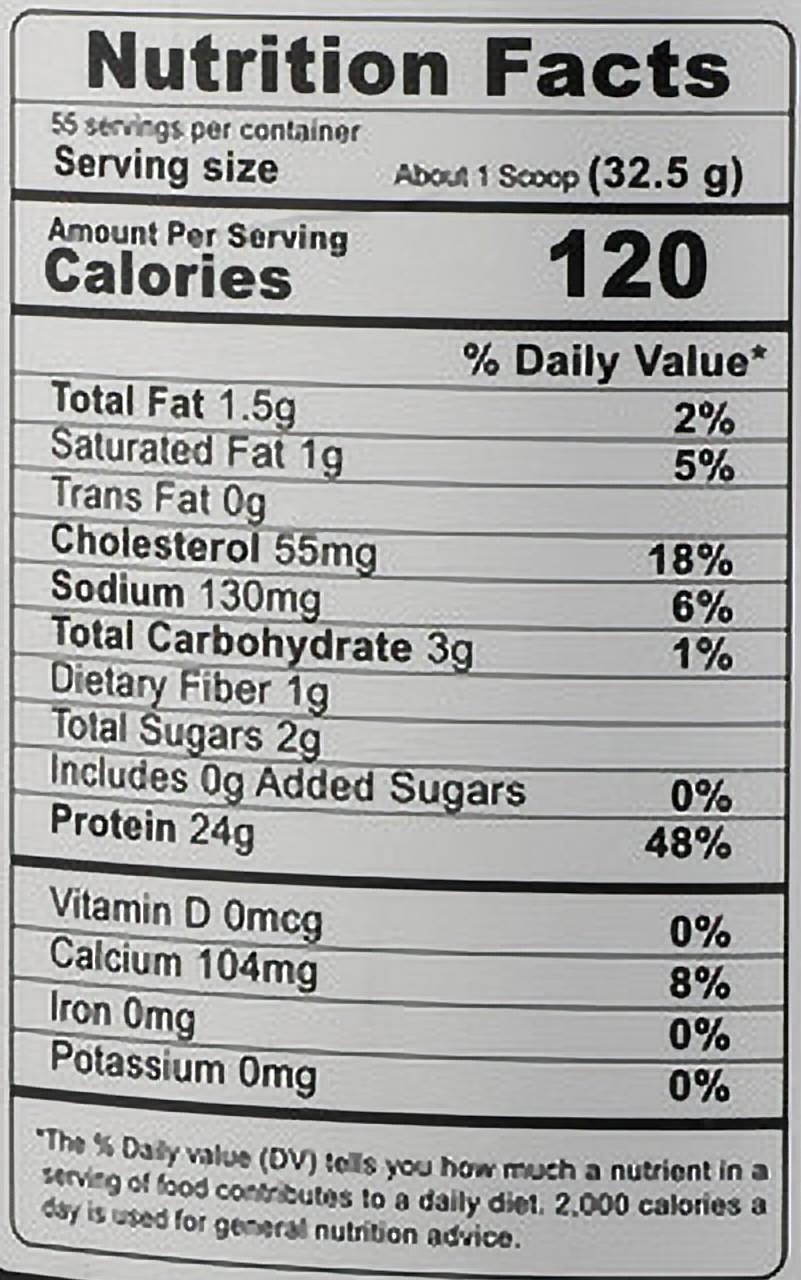 nutrition facts