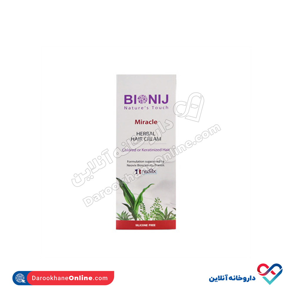 تصویر کرم موی رنگ و یا کراتین شده گیاهی بیونیج 150 میل