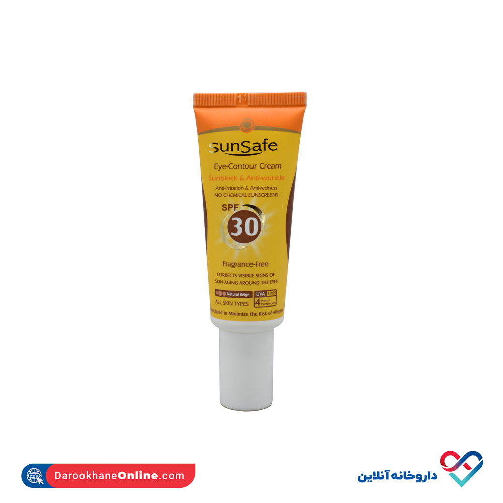 تصویر کرم ضد آفتاب رنگی دور چشم SPF30 سان سیف 20 میل 