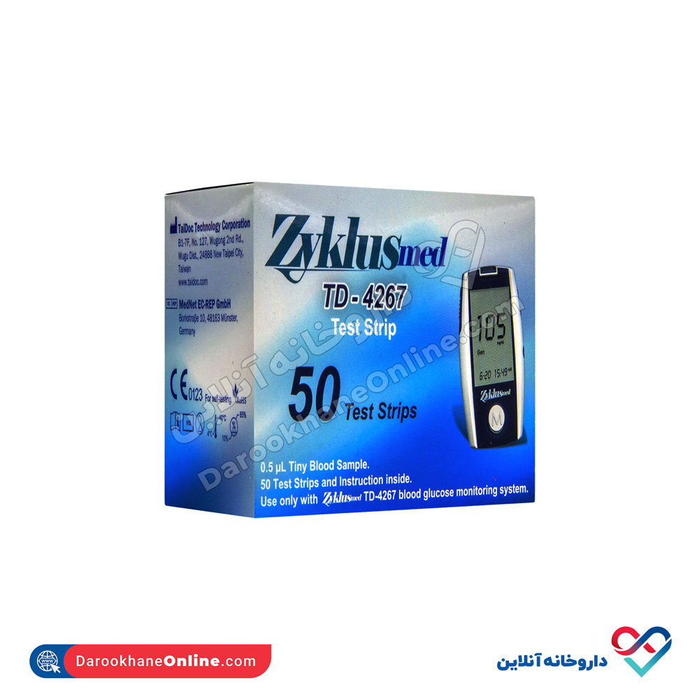 تصویر نوار تست قند خون زیکلاس مد مدل TD-4267