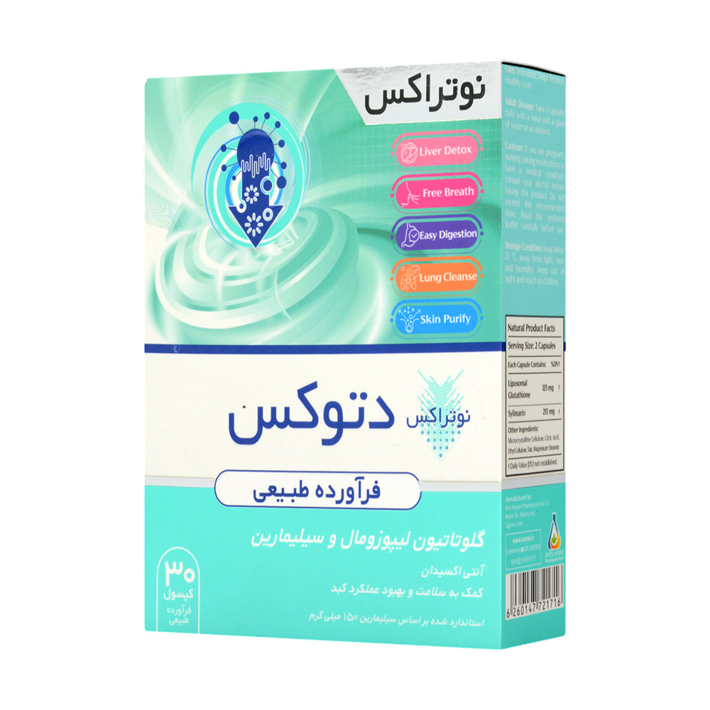 تصویر کپسول دتوکس نوتراکس 30 عددی