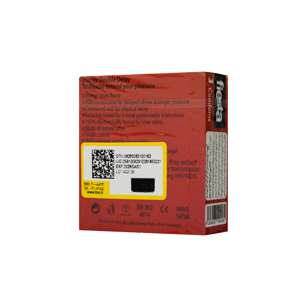 cosmetic-fiesta-energydelay-3pcs-3 کاندوم انرژی تاخیری فیستا 3 عدد - Image 3