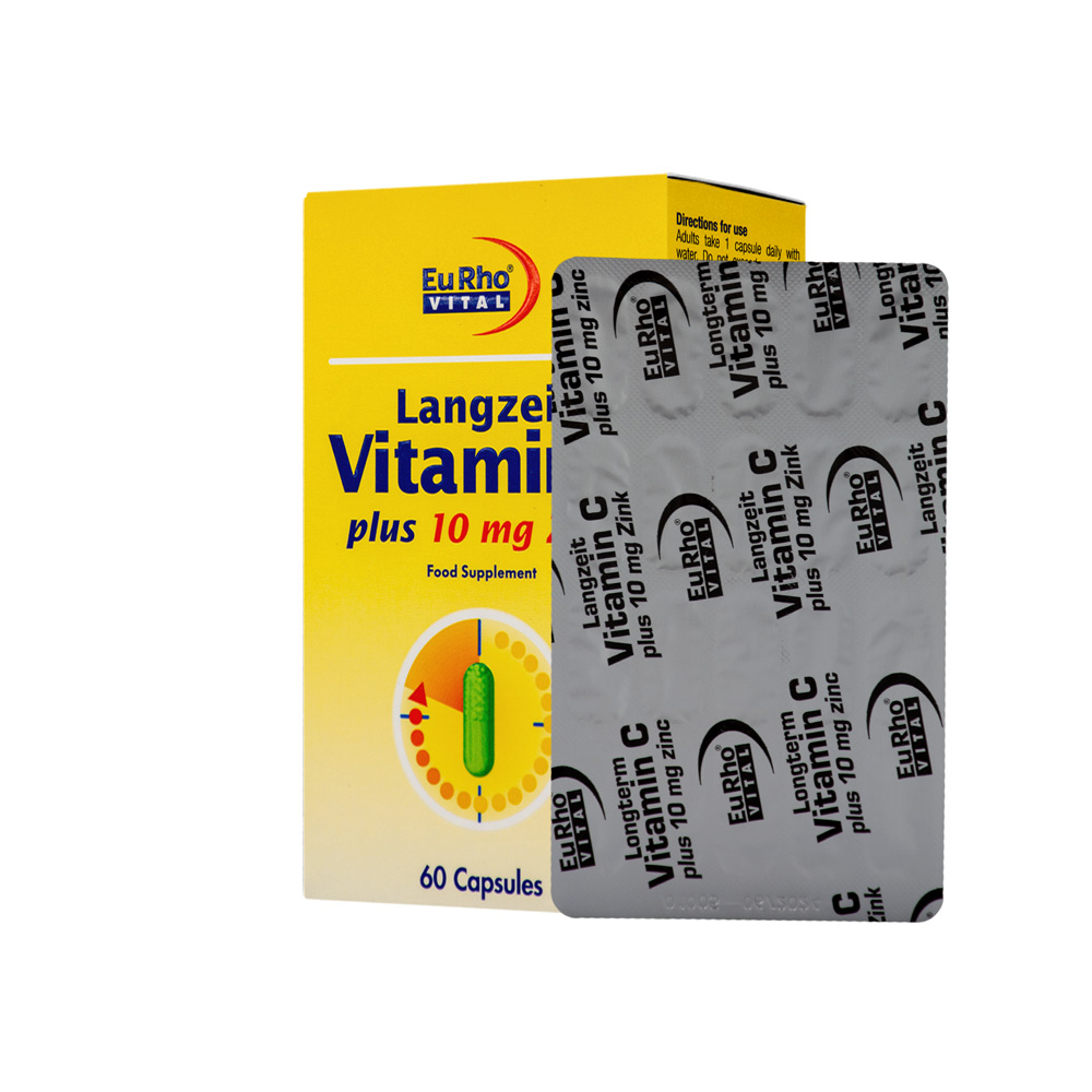 supplement-eurho-vital-vitamin-c-plus-zinc-5 کپسول ویتامین C و زینک 10 میلی گرم یوروویتال 60 عدد - Image 5
