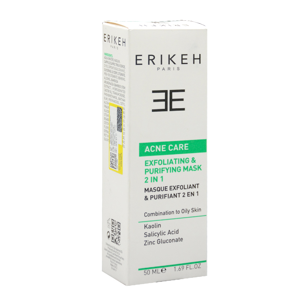 exfoliating-and-purifying-mask-2-in-1-for-combination-oily-skin-erikeh-2 ماسک پاک کننده و لایه بردار 2 در 1 اریکه 50 میل - Image 2