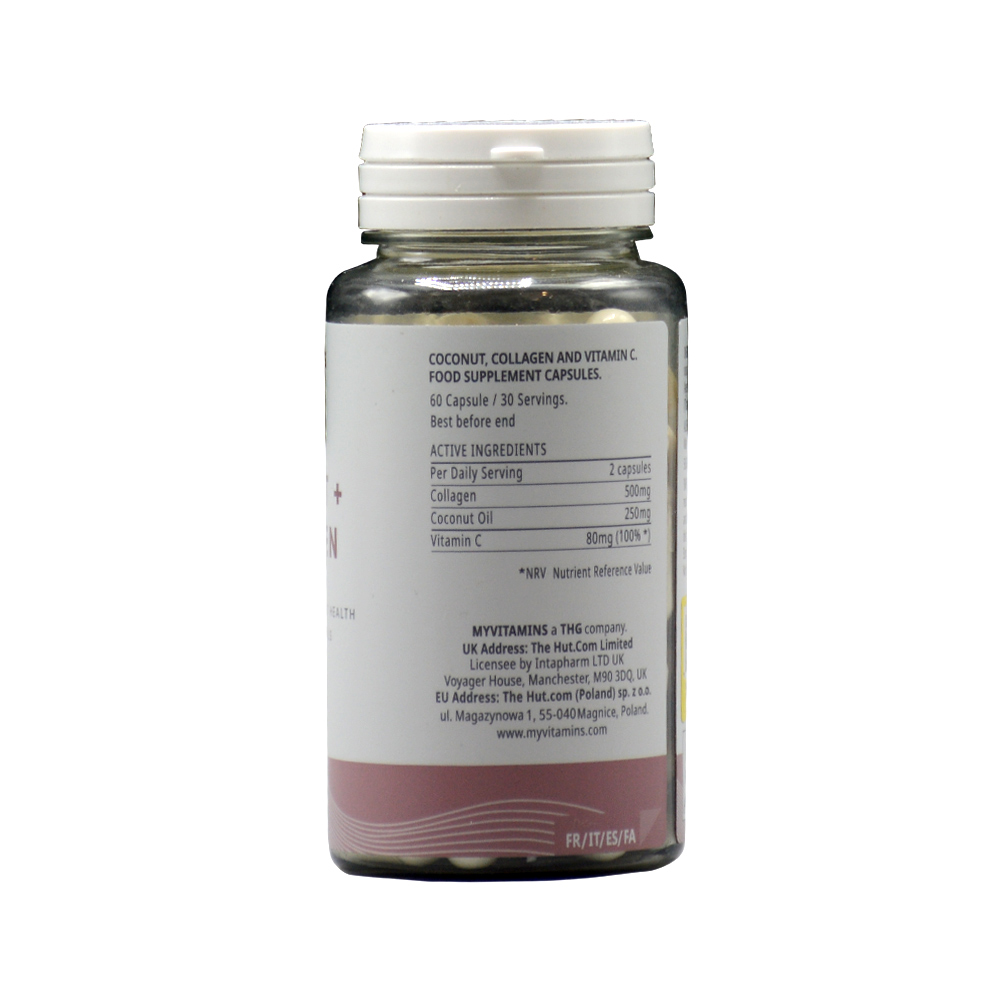 my-vitamins-beauty-coconut-collagen-60-capsul-2 کپسول کلاژن پلاس کوکونات مای ویتامینز 60 عددی - Image 2