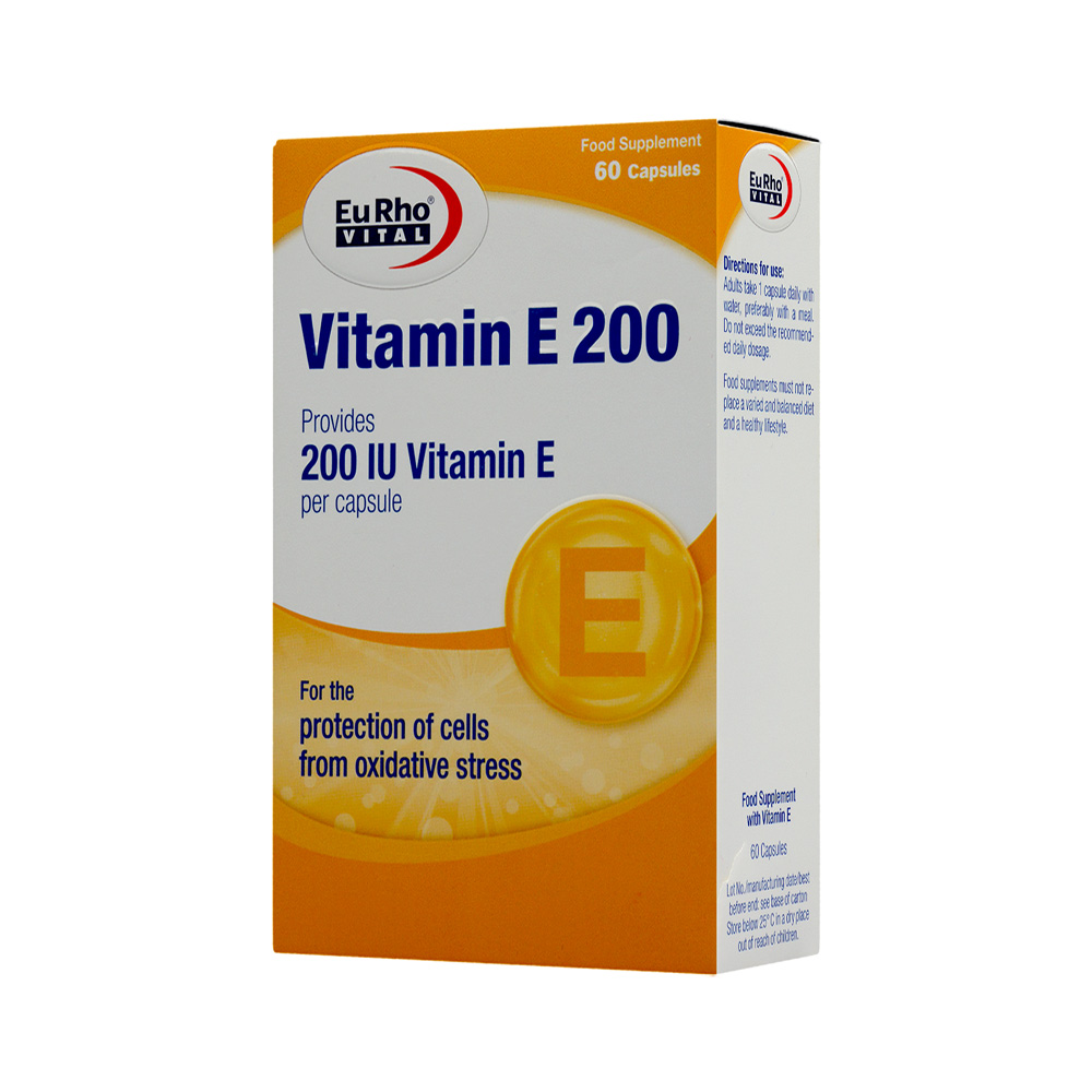eurho-vital-vitamin-e-200-iu-60-capsul-1 کپسول ژلاتینی ویتامین ای 200 یوروویتال 60 عددی - Image 1