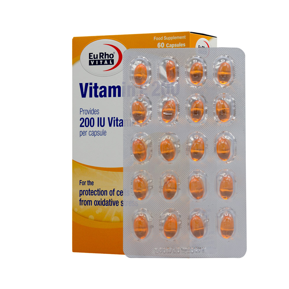 eurho-vital-vitamin-e-200-iu-60-capsul-4 کپسول ژلاتینی ویتامین ای 200 یوروویتال 60 عددی - Image 2