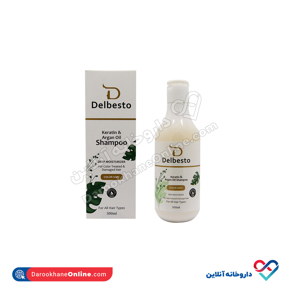 New-WatermarkAACC.jpg شامپو موی رنگ شده دلبستو حاوی کراتین و آرگان 300 میل - Image 1