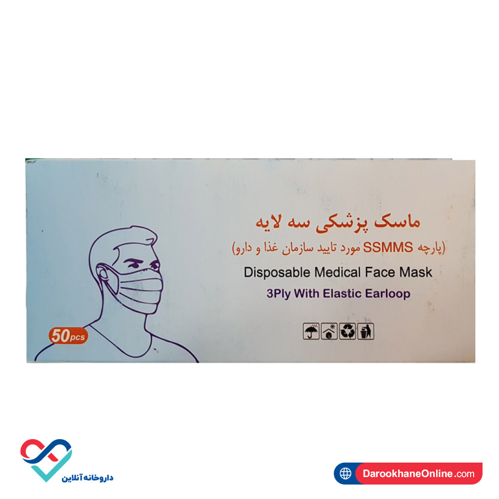 3ply-face-mask-2.jpg ماسک سه لایه پزشکی پارچه SSMMS - Image 1