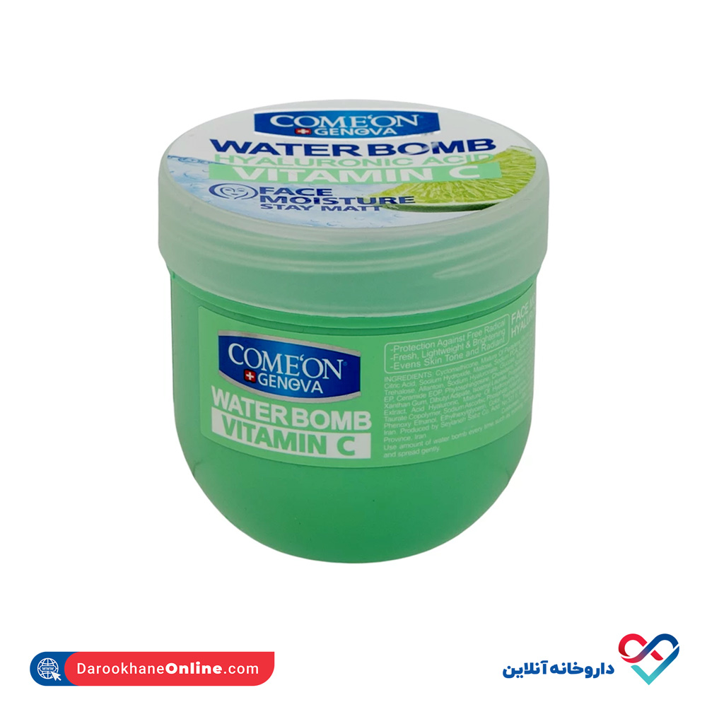 comeon-vitamin-c-water-bom-1.jpg کرم بمب آبرسان ویتامین C کامان 200 میل - Image 1
