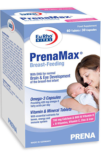 EurhoVital.jpg قرص مولتی ویتامین پرنامکس برست فیدینگ یوروویتال 90 عدد - Image 1