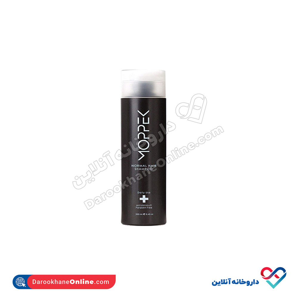 Moppek-Daily-Hair-Shampoo-250ml.jpg شامپو موی معمولی موپک مناسب شست و شوی روزانه 250 میل - Image 1