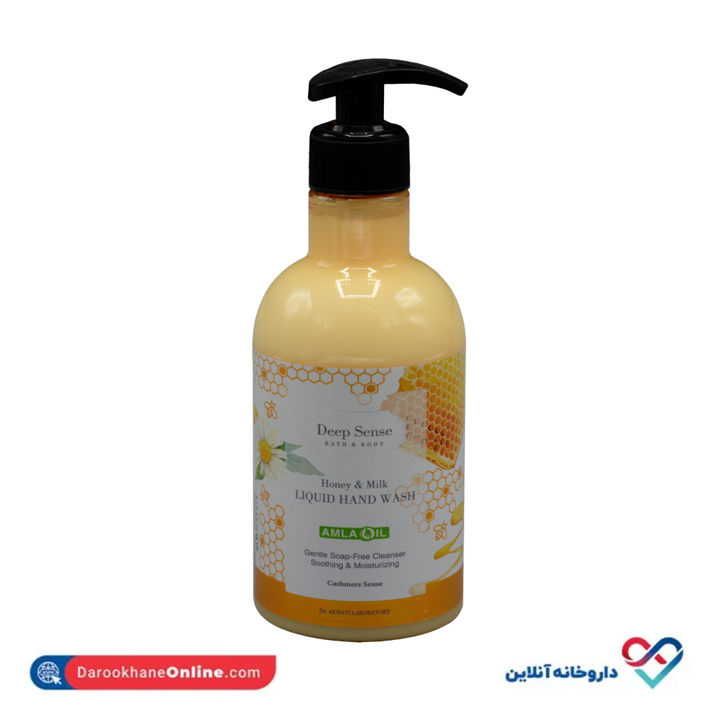 deep-sense-liquid-hand-wash-hony-and-milk-400ml-1.jpg مایع دستشویی کرمی شیر عسل دیپ سنس 400 میل - Image 1