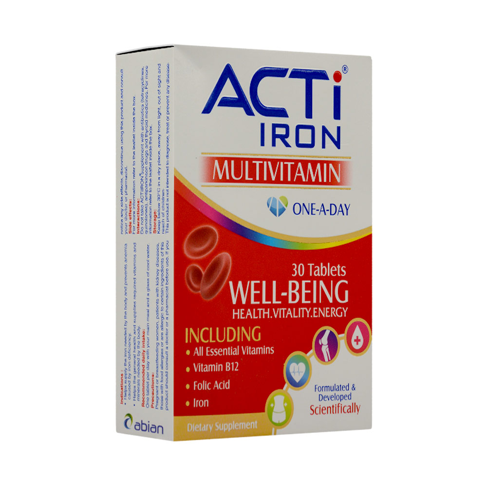 abian-darou-acti-iron-30tabs-2.jpg قرص اکتی آیرون ابیان دارو 30 عددی - Image 1