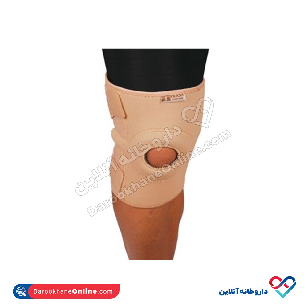 Ador-Neoprene-knee-brace-with-open-patella.jpg زانوبند نئوپرنی با کشکک باز آدور - Image 1