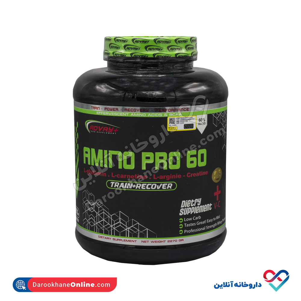 advay-amino-pro-60-powder-1.jpg پودر آمینو پرو 60 ادوای پلاس 2270گرمی - Image 1