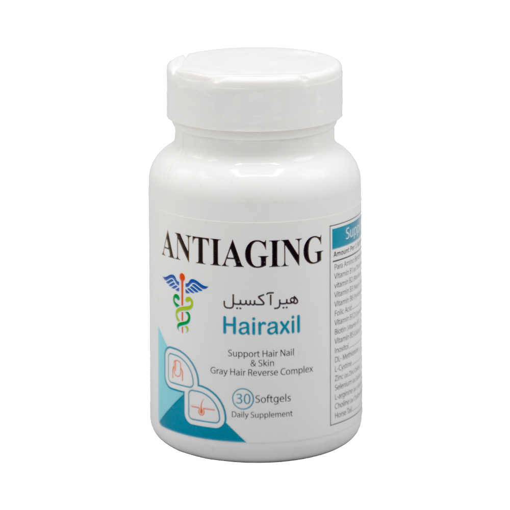 antiaging-hairaxil-30-softgels-1.jpg سافت ژل هیرآکسیل آنتی ای جینگ 30 عددی - Image 1