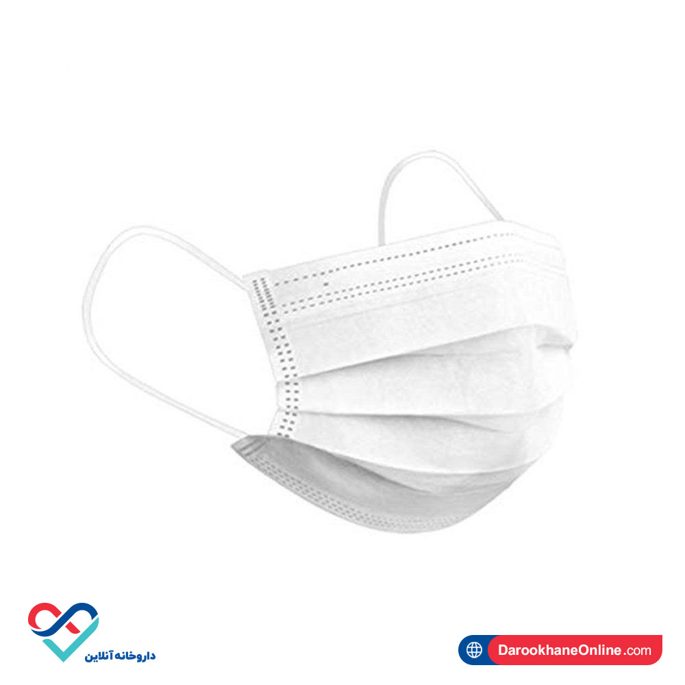 50pcs-face-mask.jpg ماسک سه لایه پرستاری انزانی (سفید رنگ) 10 عددی - Image 2