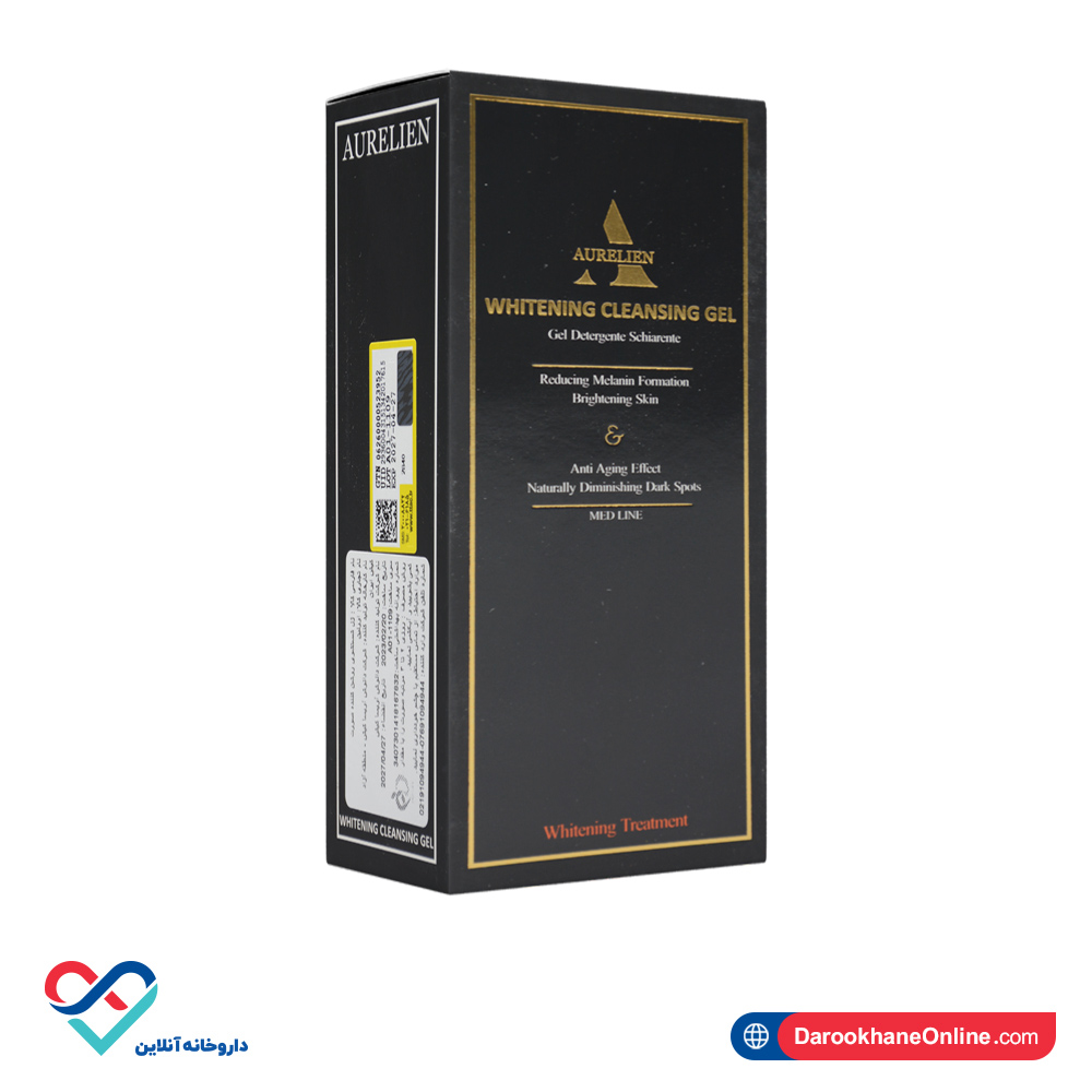 whitening-cleansing-gel-aurelien-2.jpg ژل شستشوی روشن کننده صورت اورلین ۱۵۰ میل - Image 2