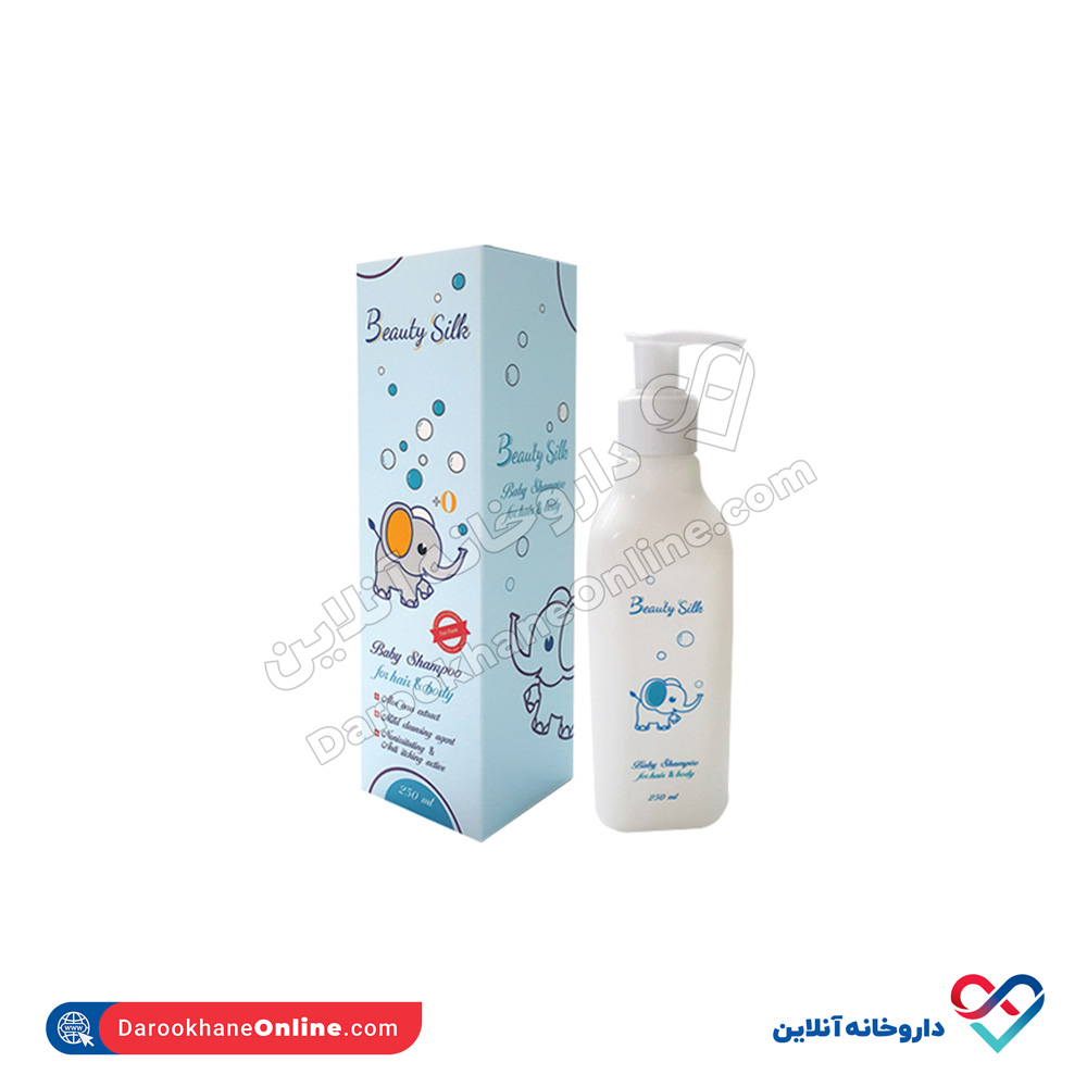 Baby-Shampoo-For-Hair-Body-Beauty-Silk-1.jpg شامپو سر و بدن کودک بیوتی سیلک 250 میل - Image 1