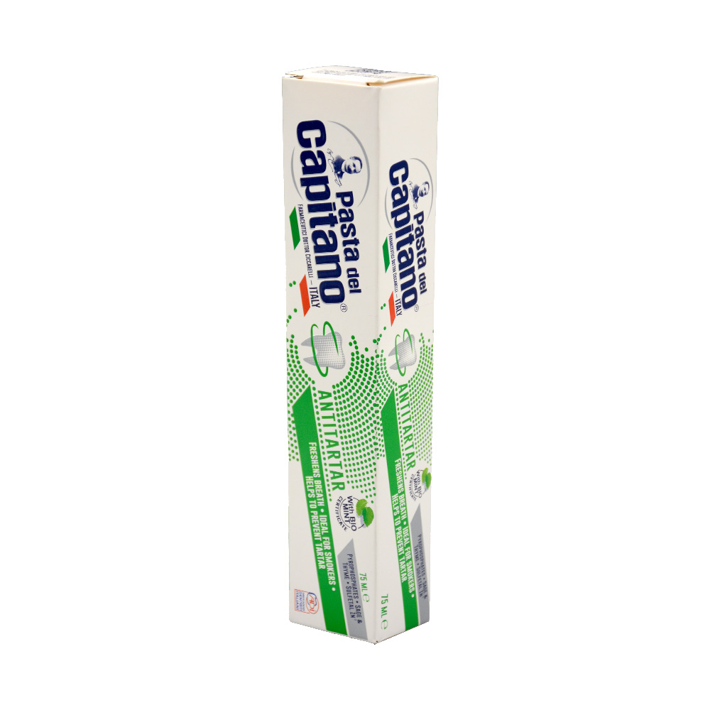 capitano-anti-tartar-toothpaste-2.jpg خمیر دندان ضد جرم پاستا دل کاپیتانو 75 میلی - Image 3