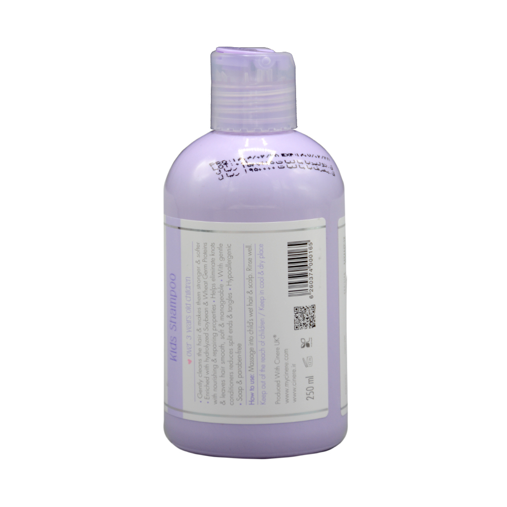 cinere-kids-shampoo-for-children-over-3-years-2.jpg شامپو کودک بالای 3 سال دخترانه سینره 250 میل - Image 2