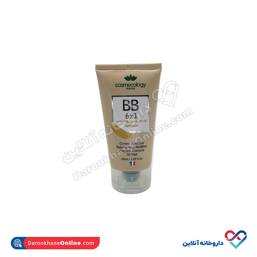 cosmecology-6in1-4.jpg مرطوب کننده 1*6 رنگی فاقد چربی SPF20 کاسمکولوژی 50 میل - Image 4