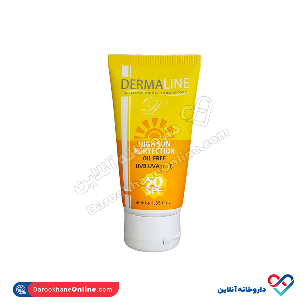 sunhigh-1.jpg کرم ضد آفتاب SPF50 درمالاین فاقد چربی - Image 2