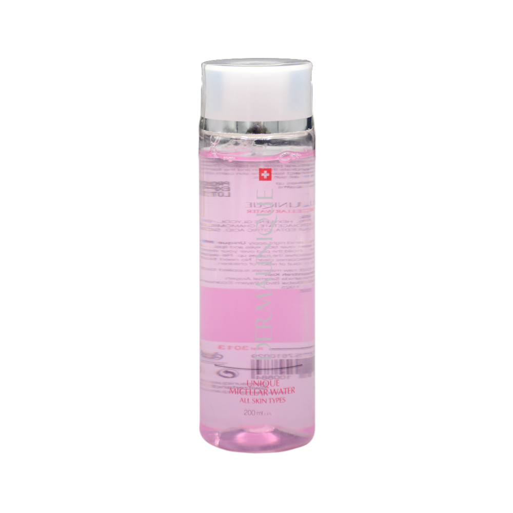 miicellar-water-dermaunique-1.jpg میسلار واتر آرایش چشم و صورت درمایونیک 200 میل - Image 1