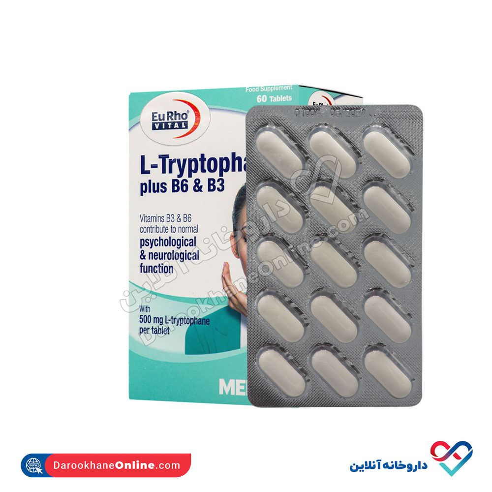 eurhovital-l-tryptophan-plus-b6-and-b3-4.jpg قرص ال تریپتوفان پلاس ب6 و ب3 یوروویتال 60 عددی - Image 5