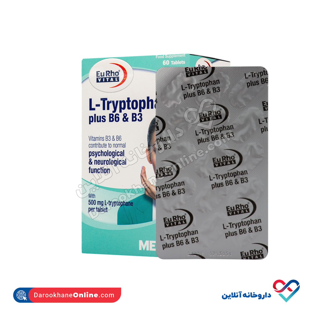 eurhovital-l-tryptophan-plus-b6-and-b3-5.jpg قرص ال تریپتوفان پلاس ب6 و ب3 یوروویتال 60 عددی - Image 2