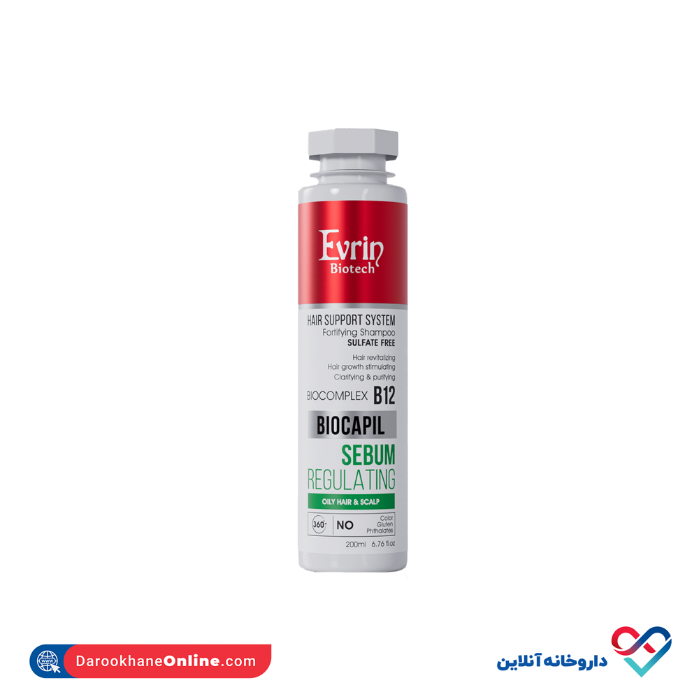 evrin-fortifying-shampoo-for-greasy-scalp-and-dry-hair-1.jpg شامپو تقویت کننده موهای چرب اورین بیوتک - Image 1
